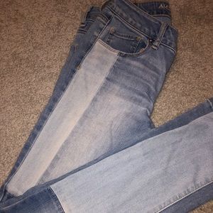 American Eagle Patchwork Skinny Jeans